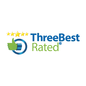 High-quality ThreeBestRated web design badge featuring a green thumbs-up and blue logo, emphasizing trusted web development services in Oshawa, Bowmanville, and Durham Region.