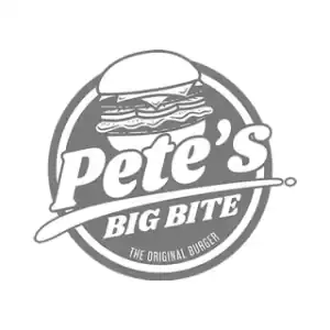 High-quality image of Pete's Big Bite burger logo for restaurant branding and marketing in Oshawa, Durham Region, Bowmanville, showcasing best practices in web design and digital marketing.