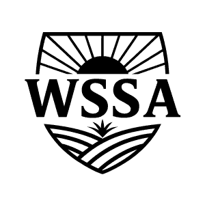 Sunrise over agricultural fields with WSSA text logo, symbolizing agriculture, education, and wildlife conservation in Durham Region and Bowmanville.
