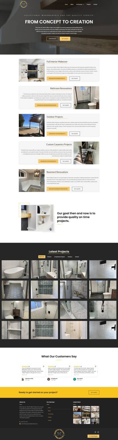 North Valley Projects - Custom Home & Renovation Construction in Durham Region, Bowmanville, Oshawa, Clarington, Courtice. Professional craftsmanship, quality work, and project management for residential renovations and outdoor projects.