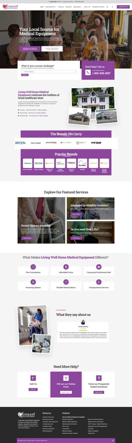 Wheelchair therapy patient care, elderly woman in wheelchair with caregiver, moving with assistance, live well medical equipment, healthcare service in Durham Region.